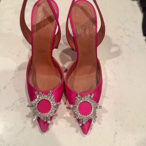 Amina muaddi Pink Satin Begum Pumps Satin 95